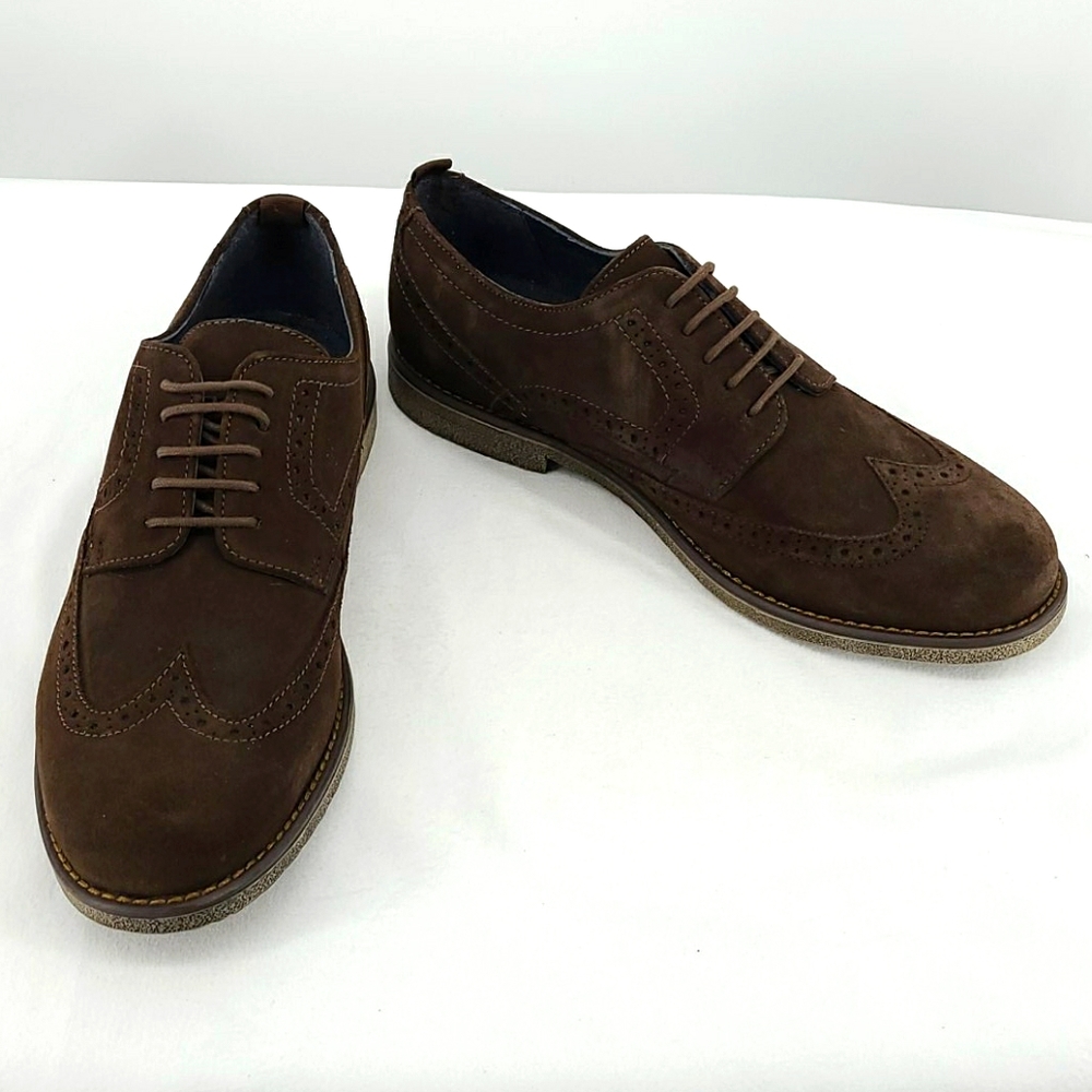 Oak & Rush Casual Oxford Shoes Brown Suede Sz 9